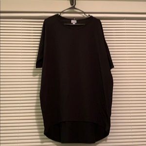 LuLaRoe solid black Irma tunic shirt in size Large